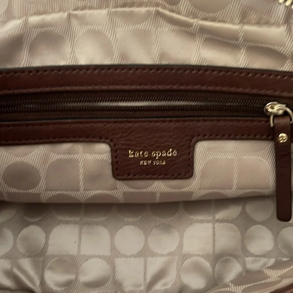 Vintage Kate Spade All Leather Brown Handbag.